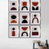 Quadro Modern Prose E - Papel Antigo/Vinho/Preto - Imagem 2