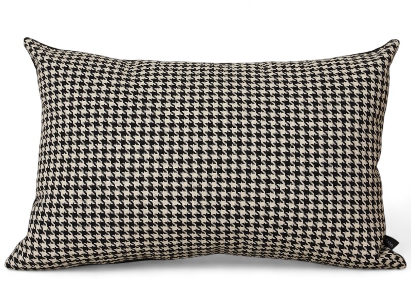 Almofada Winter Geométrica Pied de Poule R - Preto/Branco