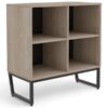 Armário Estante Baixo 74cm com 4 Nichos Concept - Acácia/Preto - Imagem 6