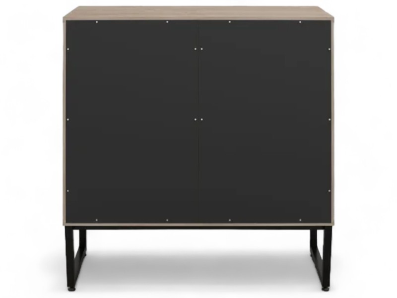 Armário Estante Baixo 74cm com 4 Nichos Concept - Acácia/Preto - Imagem 7