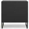 Armário Estante Baixo 74cm com 4 Nichos Concept - Preto - Imagem 6