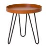 Mesa Lateral Allday Redonda - Preto/Terracota