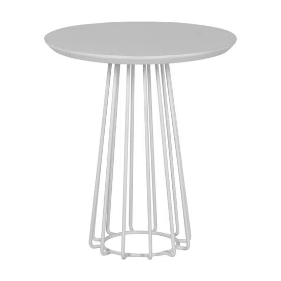 Mesa Lateral Jays Redonda - Branco/Branco