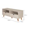 Rack Lin 2 gavetas - Bege/Nozes - Imagem 7