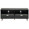 Rack Lin 2 gavetas - Preto/Nozes - Imagem 2