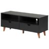 Rack Lin 2 gavetas - Preto/Nozes - Imagem 4