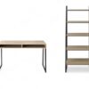 Conjunto Home Office 2 Peças com Escrivaninha e Estante Industrial Concept - Acácia/Preto