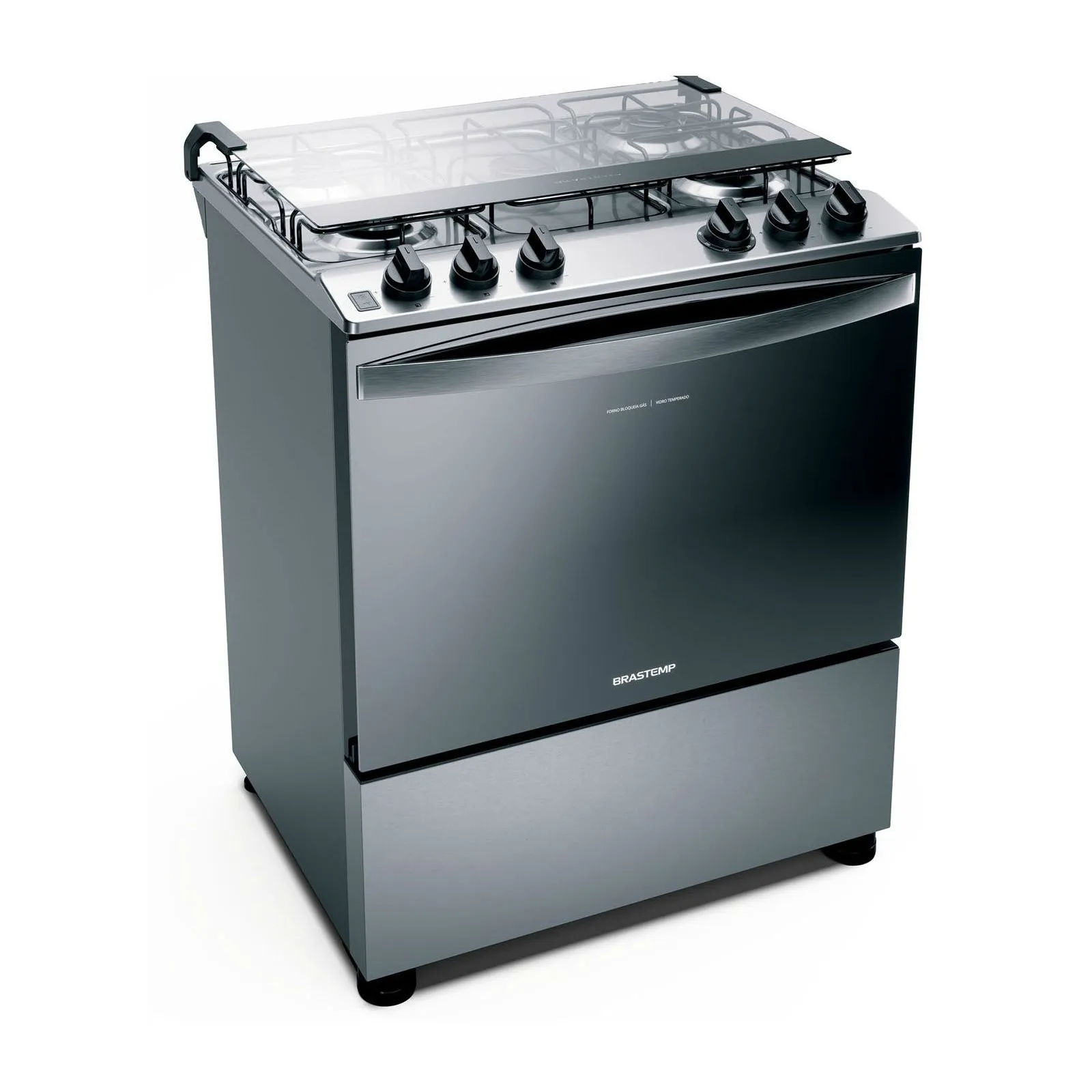 Fogão Brastemp 5 Bocas Com Botões Removíveis e Exclusivo Aro Protetor Bivolt - Inox - Imagem 4