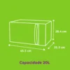 Micro-Ondas Consul 20 litros com Função Descongelar 220V - Inox - Imagem 3