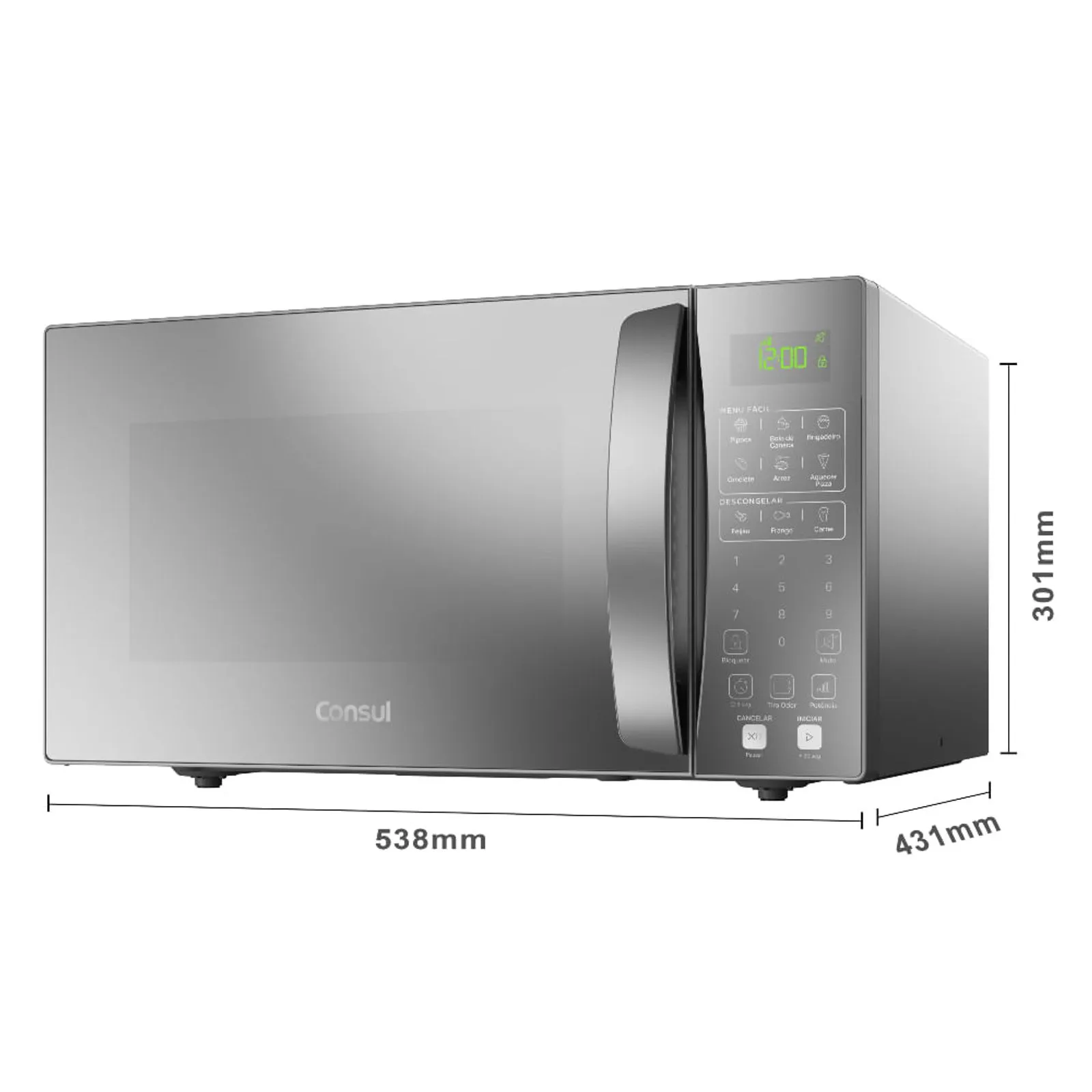 Micro-ondas Consul 32 litros com Menu Fácil 220V - Cinza - Imagem 3
