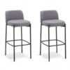 Conjunto com 2 Banquetas Fany - Cinza Escuro