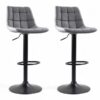 Conjunto com 2 Banquetas Giratórias Kinney - Cinza