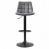 Conjunto com 2 Banquetas Giratórias Kinney - Cinza - Imagem 2