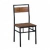 Conjunto de Mesa Wooden com 4 Cadeiras - Preto/Amêndoa - Imagem 2