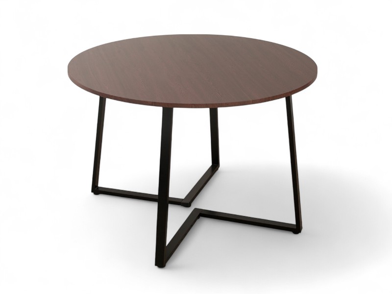Mesa de Jantar Redonda Rotterdam - Amêndoa/Preto