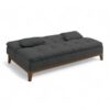 Sofá-Cama 3 Lugares Casal Premium Base e Pés de Madeira Suede - Cinza - Imagem 2