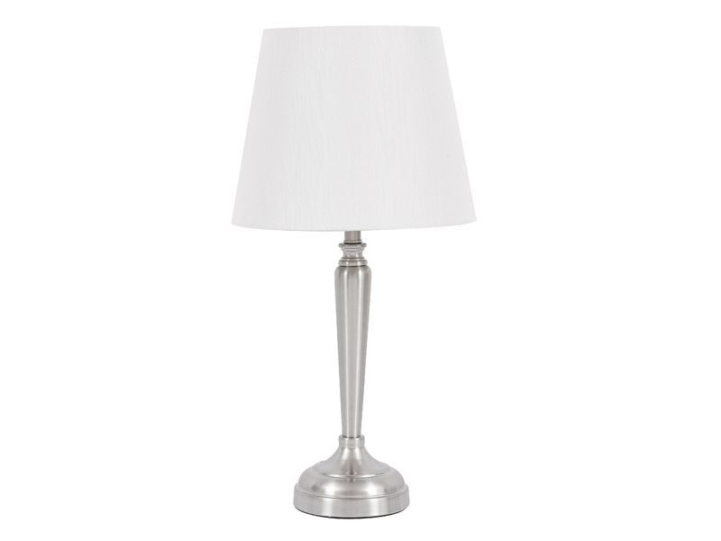 Abajur Decor Ispire - BrancoPrata - (1)T