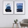 Quadro Navy Blue Watercolor B - Branco/Azul - Imagem 2