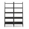 Conjunto 2 Estantes Altas 5 Prateleiras Estilo Industrial Concept - Preto