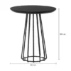 Mesa Lateral Jays Redonda - Preto/Preto - Imagem 3