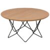Mesa de Centro Bezel Redonda - Preto/Tauari