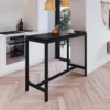 Mesa Bistrô Tiê Pés em Madeira Maciça - Preto - Imagem 2