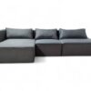 Sofá Bahamas 3 Módulos com Chaise - Cinza Chumbo